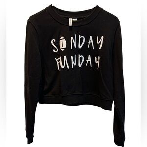 Sunday Funday Football Crop Sweatshirt
